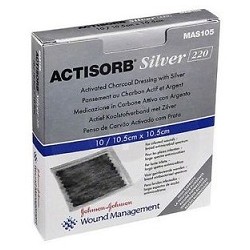 Actisorb silver 220 medicazione in carbone attivo con argento 3 pezzi