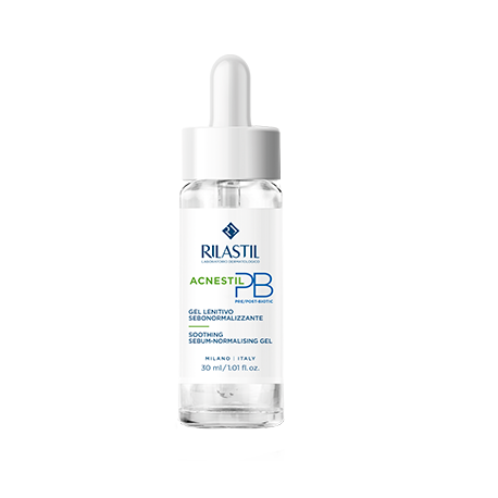 Rilastil Acnestil PB Gel - Siero viso sebonormalizzante e idratante per pelle mista e acneica 30 ml