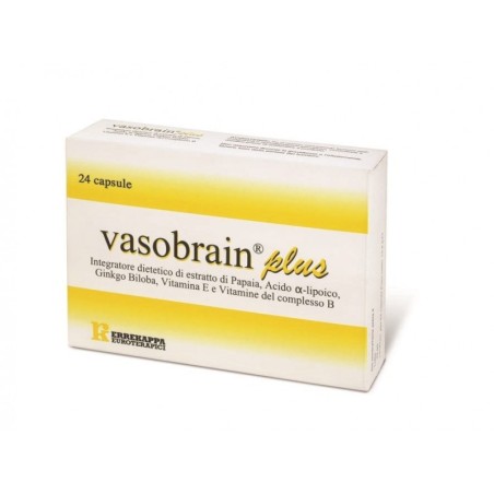 Vasobrain Plus 24 capsule - Integratore contro l'invecchiamento cerebrale Vasobrain Plus 24 capsule - Integratore contro l'invecchiamento cerebrale