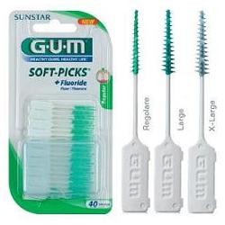 Gum Soft Picks scovolino in gomma per la placca dentale 40 pezzi