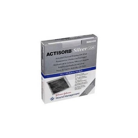 ACTISORB SILVER MEDICAZIONE IN CARBONE ATTIVO CON ARGENTO 10,5X19 CM 10 PEZZI