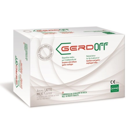 GerdOFF 20 compresse per bruciore di stomaco e reflusso - aroma latte GerdOFF 20 compresse per bruciore di stomaco e reflusso - aroma latte