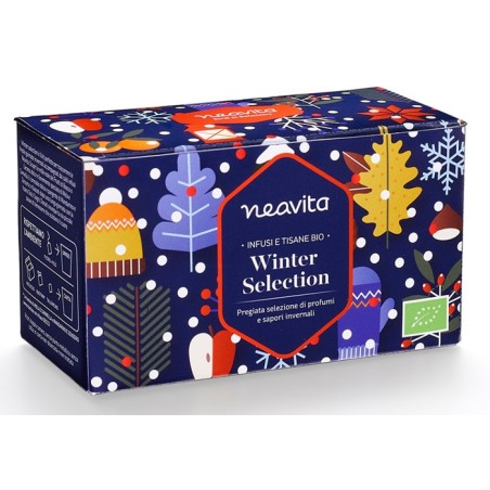 Neavita Winter Selection tisane e infusi biologici in 4 varietà invernali 20 filtri Neavita Winter Selection tisane e infusi biologici in 4 varietà invernali 20 filtri