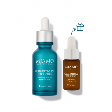 Miamo cofanetto Multi Peptide 20% Lifting Serum 30 ml + Miamo Collagen Boost 10 ml OMAGGIO Miamo cofanetto Multi Peptide 20% Lifting Serum 30 ml + Miamo Collagen Boost 10 ml OMAGGIO