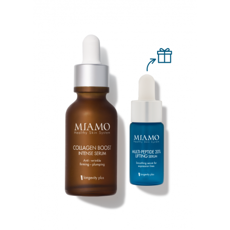 Miamo cofanetto Collagen Boost Intense Serum 30 ml + Multi Peptide 20% Lifting Serum 10 ml OMAGGIO Miamo cofanetto Collagen Boost Intense Serum 30 ml + Multi Peptide 20% Lifting Serum 10 ml OMAGGIO