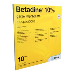 Betadine 10% Garze Impregnate di soluzione 10 pezzi
