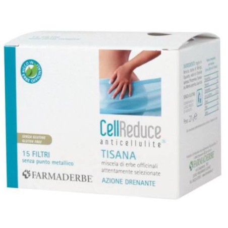 Farmaderbe CellReduce Tisana drenante riducente naturale 15 filtri Farmaderbe CellReduce Tisana drenante riducente naturale 15 filtri
