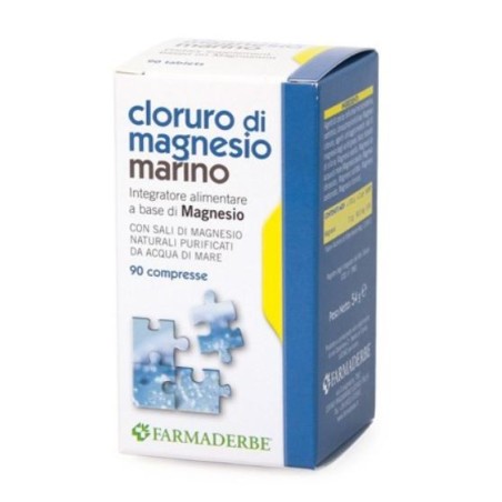 Farmaderbe Cloruro Magnesio integratore di sali minerali purificati 90 compresse Farmaderbe Cloruro Magnesio integratore di sali minerali purificati 90 compresse