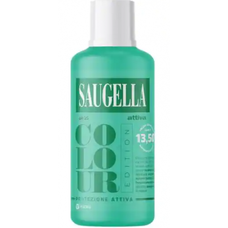 Saugella Attiva Verde 500ml - Detergente Intimo con ph 3.5 Color Edition