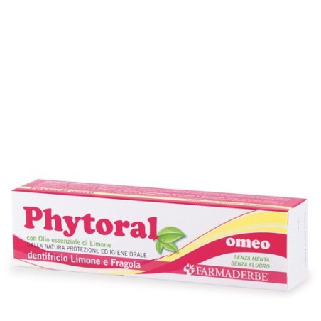 Farmaderbe Phytoral Dentifricio limone e fragola 75 ml Farmaderbe Phytoral Dentifricio limone e fragola 75 ml