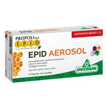 Specchiasol Epid Aerosol soluzione con propoli per vie respiratorie 10 fiale x 2 ml Specchiasol Epid Aerosol soluzione con propoli per vie respiratorie 10 fiale x 2 ml