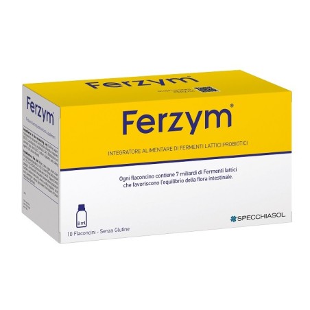 Specchiasol Ferzym Integratore alimentare di fermenti lattici probiotici 10 x 8 ml Specchiasol Ferzym Integratore alimentare di fermenti lattici probiotici 10 x 8 ml