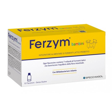 Ferzym Bambini Integratore di Fermenti Lattici Probiotici 10 Flaconi