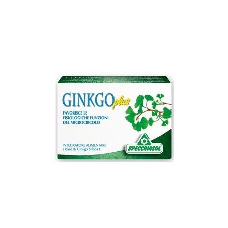 Specchiasol Ginkgo Plus integratore per funzionalità del microcircolo 30 capsule Specchiasol Ginkgo Plus integratore per funzionalità del microcircolo 30 capsule
