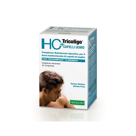 Specchiasol Homocrin HC+ Tricoligo integratore per alopecia dell'uomo 40 compresse