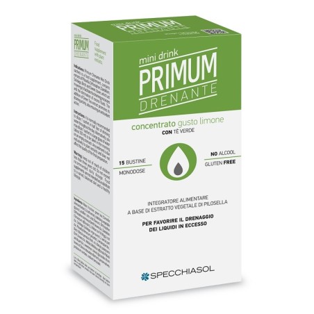 Specchiasol Primum minidrink drenante al limone 15 stick da 10 ml Specchiasol Primum minidrink drenante al limone 15 stick da 10 ml