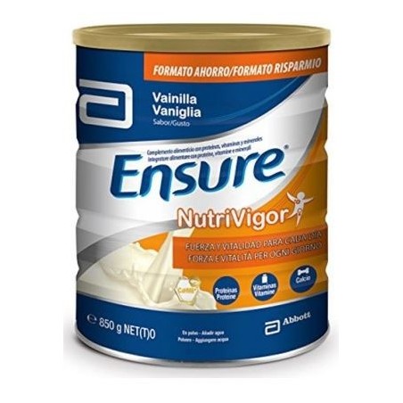 Ensure Nutrivigor integratore ricostituente aroma vaniglia polvere 850 g Ensure Nutrivigor integratore ricostituente aroma vaniglia polvere 850 g