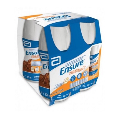 Ensure Nutrivigor integratore per malnutrizione gusto cioccolato 4 x 220 ml