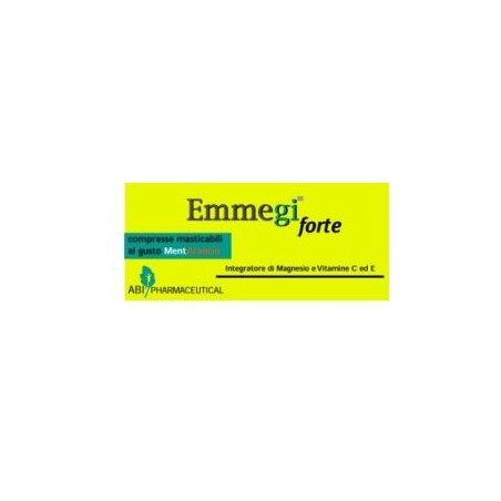 ABI Pharmaceutical Emmegi Forte integratore di magnesio e vitamina C ed E 20 compresse ABI Pharmaceutical Emmegi Forte integratore di magnesio e vitamina C ed E 20 compresse