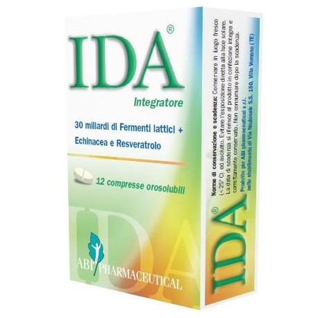 ABI Pharmaceutical IDA integratore di fermenti lattici intestinali 12 compresse orosolubili