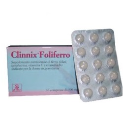 Clinnix Foliferro integratore con ferro e folati per la gravidanza 30 compresse