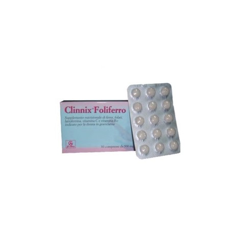 Clinnix Foliferro integratore con ferro e folati per la gravidanza 30 compresse