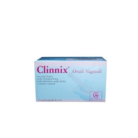 Clinnix Ovuli Vaginali per uso intravaginale idratanti restitutivi 15 ovuli da 2,5 g Clinnix Ovuli Vaginali per uso intravaginale idratanti restitutivi 15 ovuli da 2,5 g