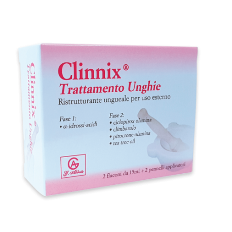 Clinnix Trattamento Unghie per onicomicosi e onicogrifosi 2 flaconi da 15 ml
