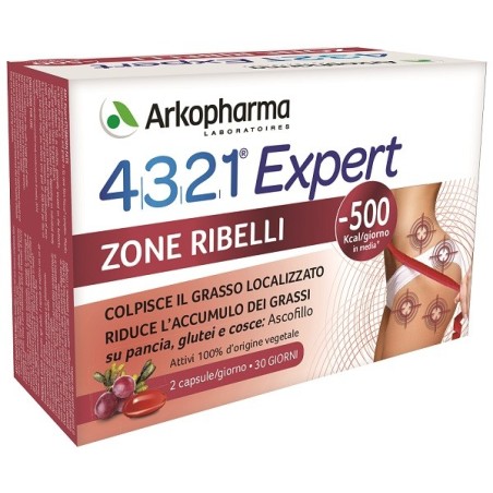Arkopharma 4321 Expert Zone Ribelli integratore dimagrante 60 capsule Arkopharma 4321 Expert Zone Ribelli integratore dimagrante 60 capsule