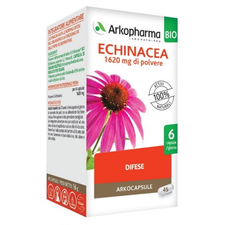 Arkocapsule Echinacea BIO integratore per vie respiratorie 45 capsule