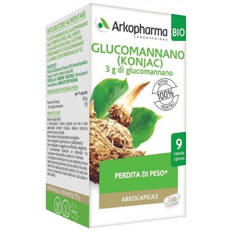 Arkocapsule Glucomannano Konjac integratore per perdita di peso 130 capsule