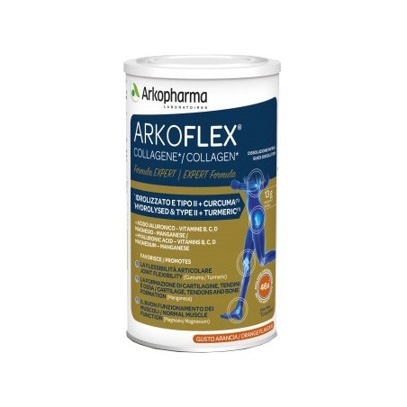 Arkopharma Arkoflex Collagene Formula Expert integratore per ossa e pelle 390 g gusto arancia Arkopharma Arkoflex Collagene Formula Expert integratore per ossa e pelle 390 g gusto arancia