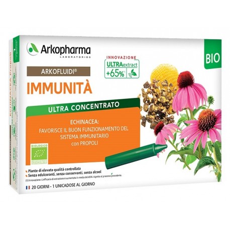 Arkopharma Arkofluidi Immunità Ultra Concentrato BIO integratore per difese 20 flaconi monodose