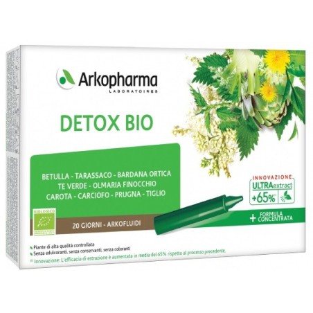 Arkopharma Arkofluidi Detox integratore depurativo bio 20 flaconcini monodose Arkopharma Arkofluidi Detox integratore depurativo bio 20 flaconcini monodose