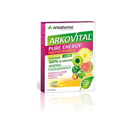 Arkopharma Arkovital Pure Energy integratore multivitaminico 30 compresse Arkopharma Arkovital Pure Energy integratore multivitaminico 30 compresse