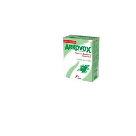 Arkopharma Arkovox per mal di gola, tosse, afonia 24 pastiglie menta eucalipto Arkopharma Arkovox per mal di gola, tosse, afonia 24 pastiglie menta eucalipto