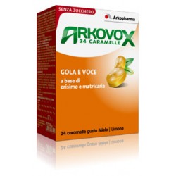 Arkovox Caramelle per Gola e Voce Gusto Miele e Limone 24 Pezzi