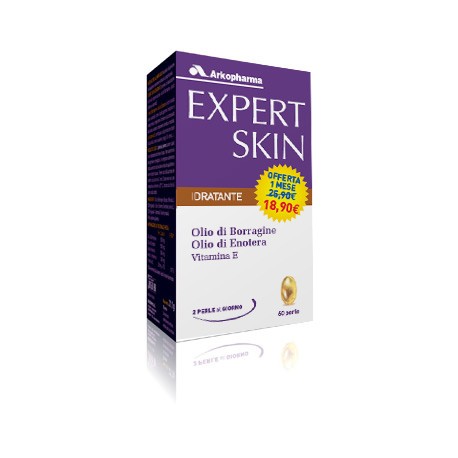 Arkopharma Expert Skin Idratante integratore per idratazione della pelle 60 perle