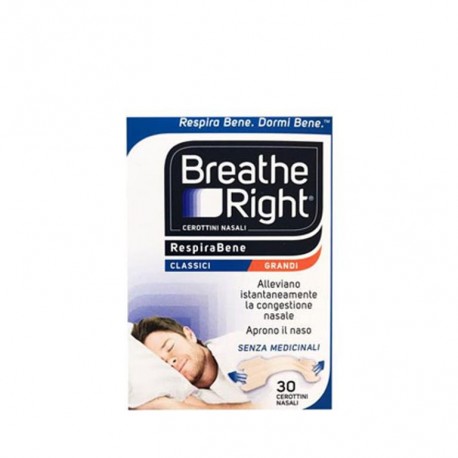 Respirabene Breathe Right - Cerotti nasali classici GRANDI 30 pezzi