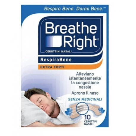 Respirabene Breathe Right - Cerotti nasali EXTRA FORTE 10 pezzi