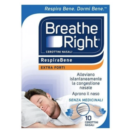 Respirabene Breathe Right - Cerotti nasali EXTRA FORTE 10 pezzi Respirabene Breathe Right - Cerotti nasali EXTRA FORTE 10 pezzi