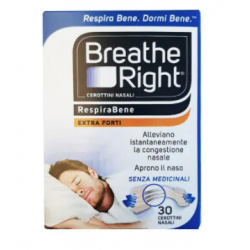 Respirabene Breathe Right - Cerotti nasali EXTRA FORTE 30 pezzi