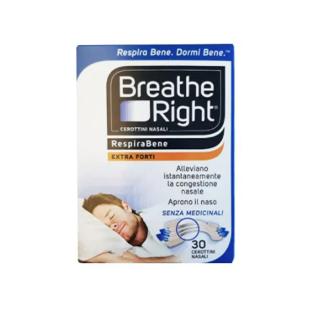 Respirabene Breathe Right - Cerotti nasali EXTRA FORTE 30 pezzi