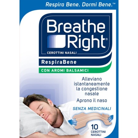 Repirabene Breathe Right - Cerotti nasali BALSAMICI 10 pezzi Repirabene Breathe Right - Cerotti nasali BALSAMICI 10 pezzi