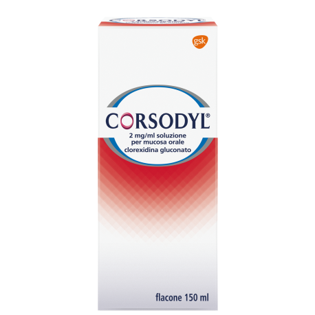 Corsodyl Collutorio 200 mg/100 ml antiplacca disinfettante 150 ml