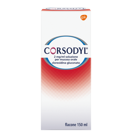 Corsodyl Collutorio 200 mg/100 ml antiplacca disinfettante 150 ml Corsodyl Collutorio 200 mg/100 ml antiplacca disinfettante 150 ml