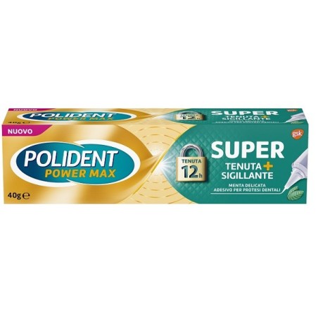 Polident Super Tenuta + Sigillante Menta Delicata Adesivo Protesi Dentale 40 g Polident Super Tenuta + Sigillante Menta Delicata Adesivo Protesi Dentale 40 g