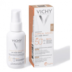 Vichy Capital Soleil Uv-Age Tinted - Fluido viso protettivo e uniformante SPF50+ 40 ml