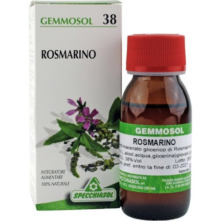 Specchiasol Gemmosol 38 Rosmarino integratore per il fegato 50 ml Specchiasol Gemmosol 38 Rosmarino integratore per il fegato 50 ml