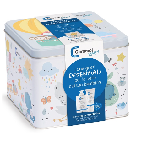 Ceramol Baby Box - Cofanetto con olio detergente e cremabase Ceramol Baby Box - Cofanetto con olio detergente e cremabase